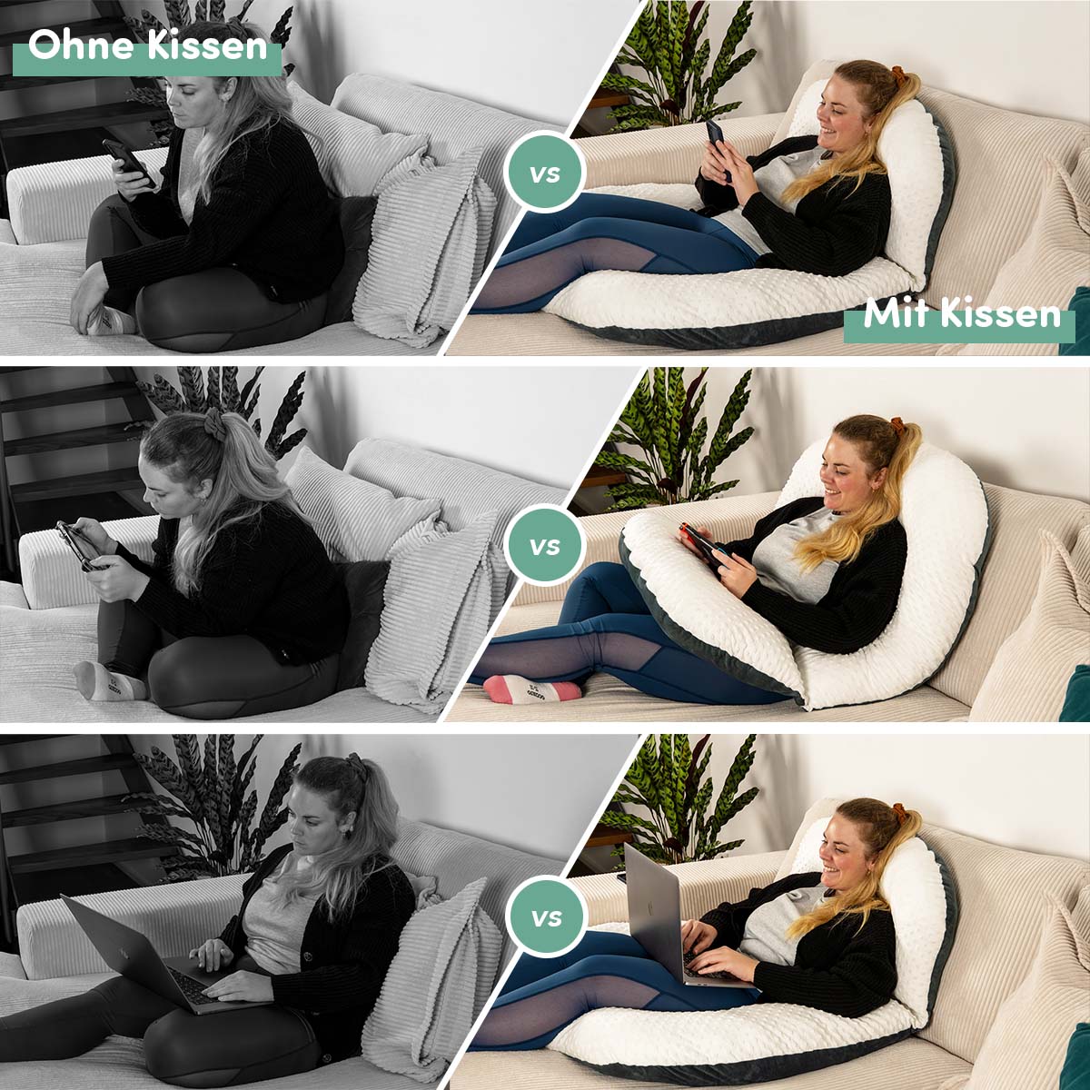 Lese- und Komfortkissen Soft Plus