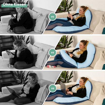 Lese- und Komfortkissen Soft Plus Blau